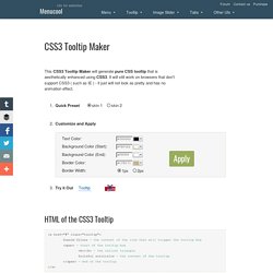 CSS3 Tooltip Maker