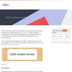 CSS3 tucked corners effect