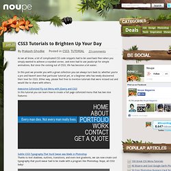 CSS3 Tutorials to Brighten Up Your Day - Noupe Design Blog