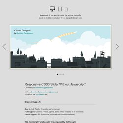 CSScience - CSS3 Responsive Slider / Carousel Using Radio Buttons