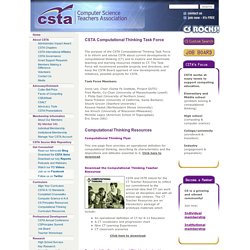 CSTA - Computational Thinking