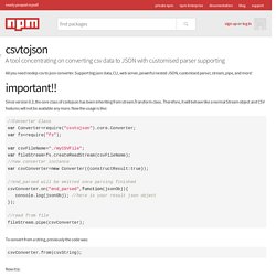csvtojson