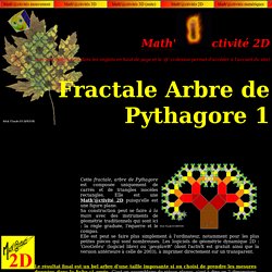 Math'@ctivité 2D : fractale Arbre de Pythagore 1