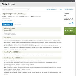 CTX106226 - Repair Clipboard Chain 2.0.1