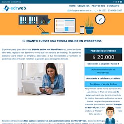 Cuanto cuesta una tienda online en WordPress Argentina