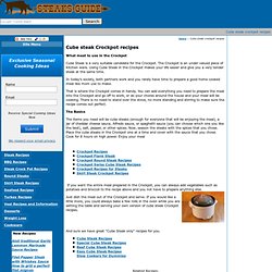 Cube Steak Crock Pot Recipes