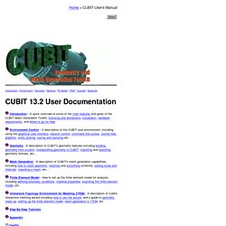 CUBIT User's Manual
