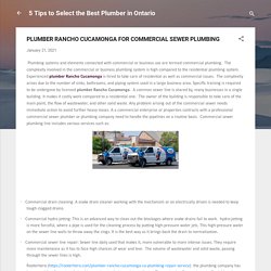 PLUMBER RANCHO CUCAMONGA FOR COMMERCIAL SEWER PLUMBING