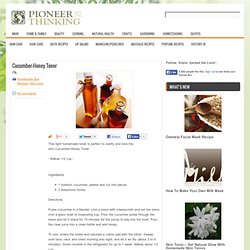 Cucumber-Honey Toner