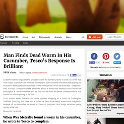 Man Finds Dead Worm In His Cucumber, Tesco’s Response Is Brilliant