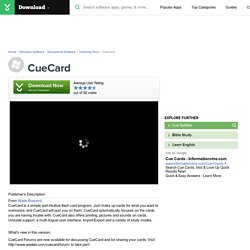 CueCard - Free software downloads and software reviews - CNET Do