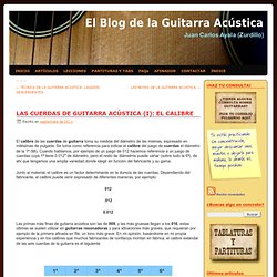 LAS CUERDAS DE GUITARRA ACÚSTICA (I): EL CALIBRE