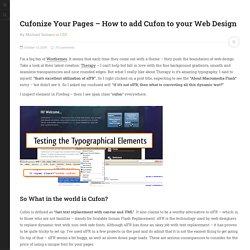 How to Add Cufon to your Web Pages
