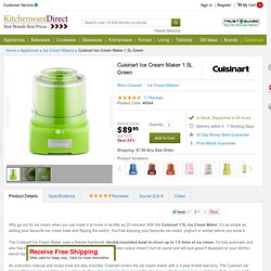 Cuisinart Ice Cream Maker 1.5L Green - Free Shipping