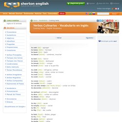 Verbos Culinarios - Vocabulario en Inglés - Cooking Verbs