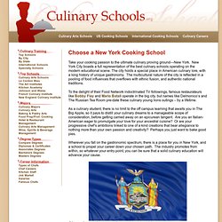 Pastry Arts & World Class Cooking Schools in NY