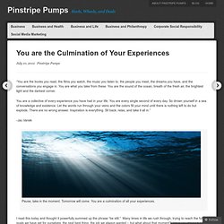 You are the Culmination of Your Experiences « Pinstripe Pumps
