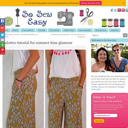Culottes tutorial for summer time glamour