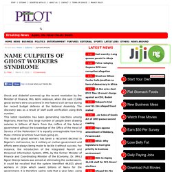 NAME CULPRITS OF GHOST WORKERS SYNDROME « Nigerian News on the go from Nigerian Pilot Newspaper