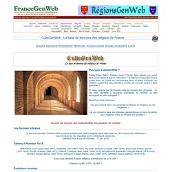 CulteGenWeb - La base de données des religieux de France
