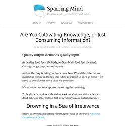 Are You Cultivating Knowledge, or Just Consuming Information?