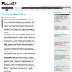 Cultura y lucha política