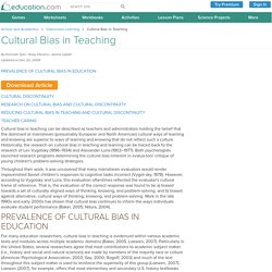 Cultural Bias in Teaching