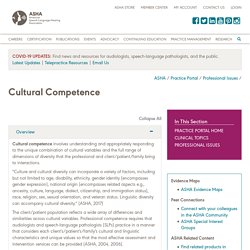 Cultural Competence