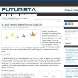 A socio-cultural framework for scenarios -