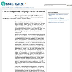 Cultural Perspectives: Unifying Features Of Humans
