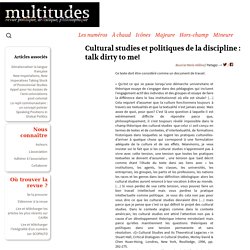 Cultural studies et politiques de la discipline : talk dirty to me!