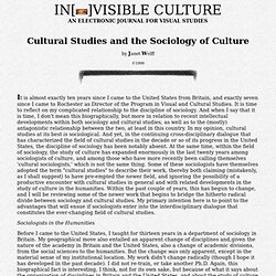 Janet Wolff - "Cultural Studies and the Sociology of Culture"