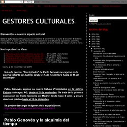 Nota de prensa: "Precipitados" de Pablo Genovés se expone en la galería Estiarte de Madrid, desde el 5 de noviembre hasta el 16 de diciembre