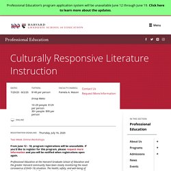 Culturally Responsive Literature Instruction Program