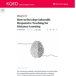 How to Develop Culturally Responsive Teaching for Distance Learning - MindShift