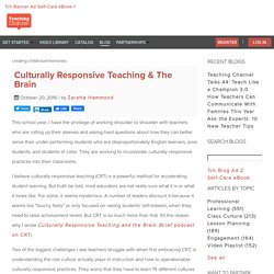 TEXT - Culturally Responsive Teaching & The Brain