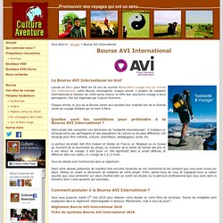 Culture-Aventure - Bourse AVI