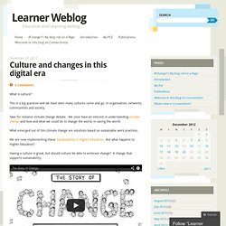 Culture and changes in this digital era