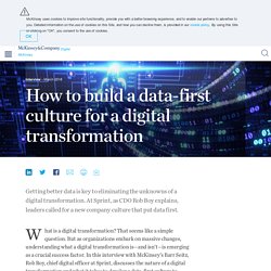 How to build a data-first culture for a digital transformation