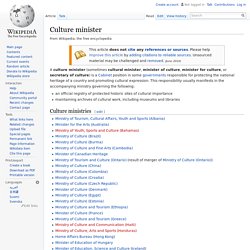 Culture minister