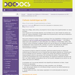Culture numérique au CDI