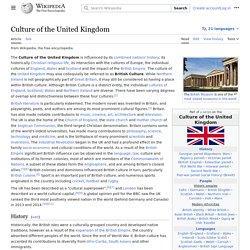 Culture of the United Kingdom