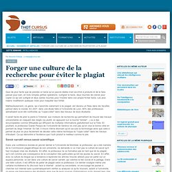 Forger une culture de la recherche pour éviter le plagiat