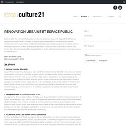 Réseau Culture 21 » Rénovation urbaine et espace public