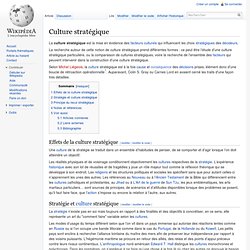 Culture stratégique