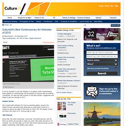 Culture24's Best Contemporary Art Websites of 2010