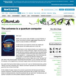 The universe is a quantum computer