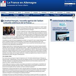 Institut français, agence de l'action culturelle extérieure