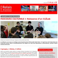 PARCOURS CULTURELS > Naissance d'un CLELab - Relais d'sciences - Science et Culture, Innovation en Basse-Normandie