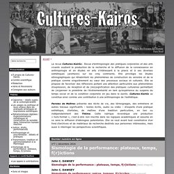 [FR] Cultures-Kairós - Revue d’anthropologie des pratiques corporelles et des arts vivants